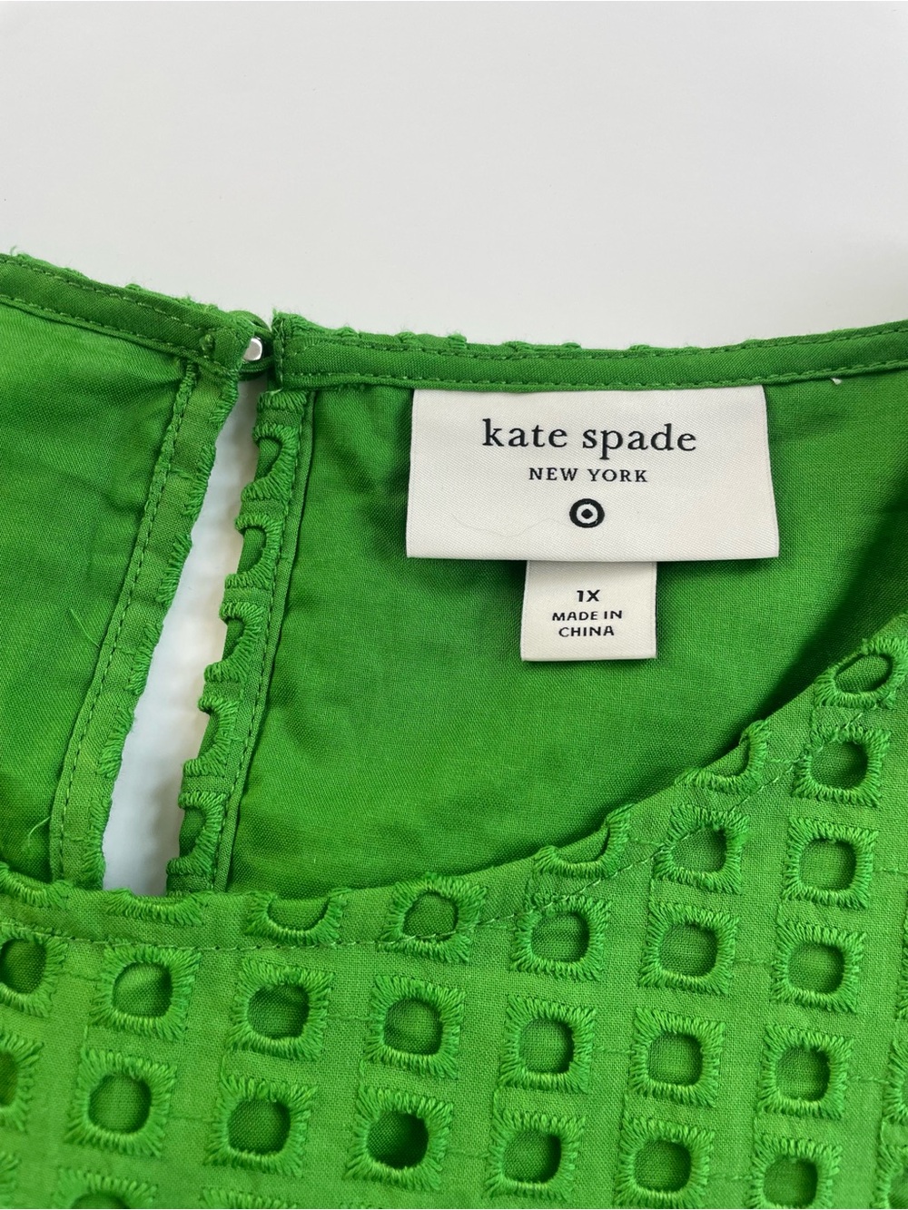 kate spade & Target Bright Green Eyelet Midi Skirt & top Set - Picture 6 of 7